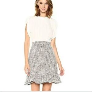 Rebecca Taylor Blouse & Boucle Skirt Dress Sz 2